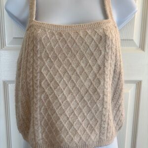 House of Harlow 1960 Beige Cable Knit Sweater